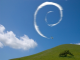 Debian and a cloudy swirl