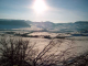 winter afternoon landscape in Transylvania