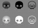 Skull Icons - Black & White